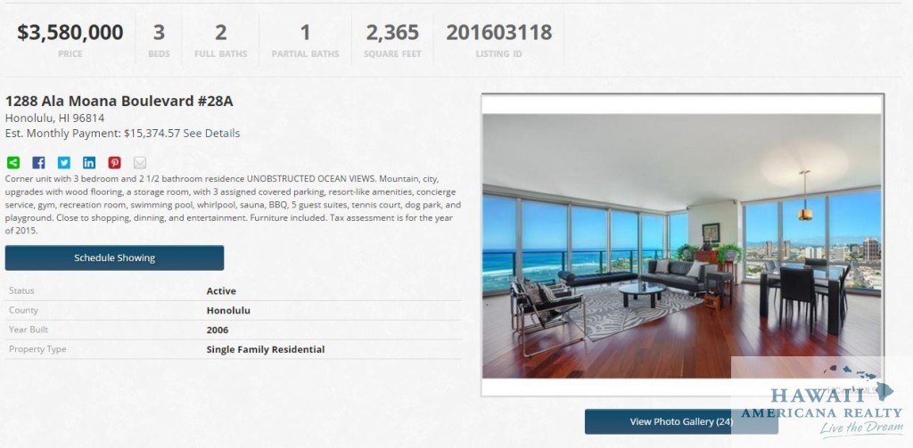 1288 Ala Moana Boulevard 28A